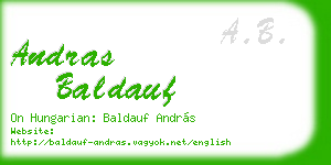andras baldauf business card